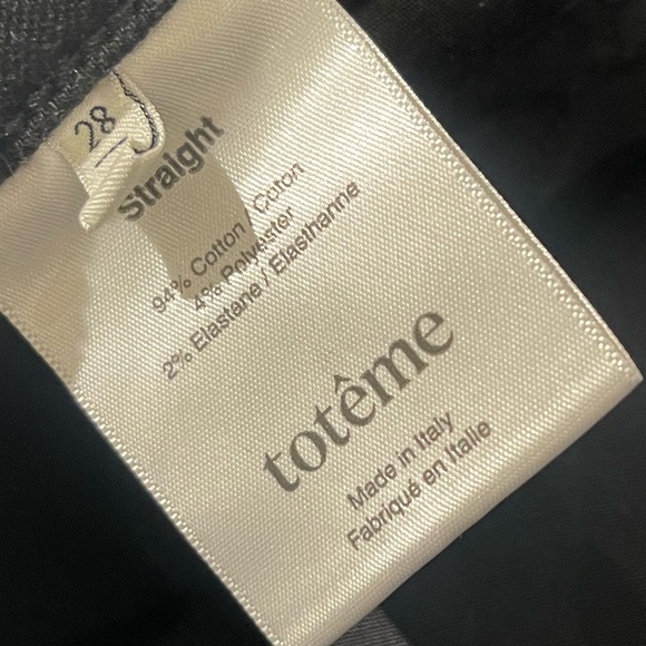 Toteme Black Straight Leg Jean size 28 quiet luxury denim - Picture 11 of 14